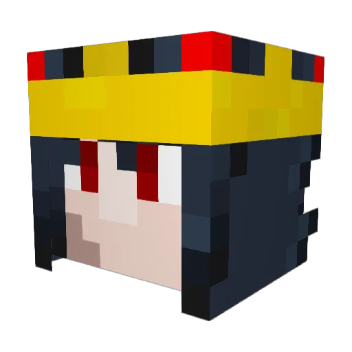 FizzyCrown8592 Minecraft avatar head, 3D render