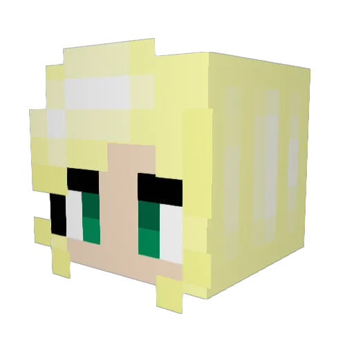 FizzyMacchiato Minecraft avatar head, 3D render