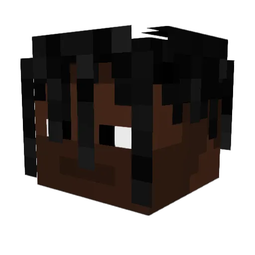 FizzyPT Minecraft avatar head, 3D render