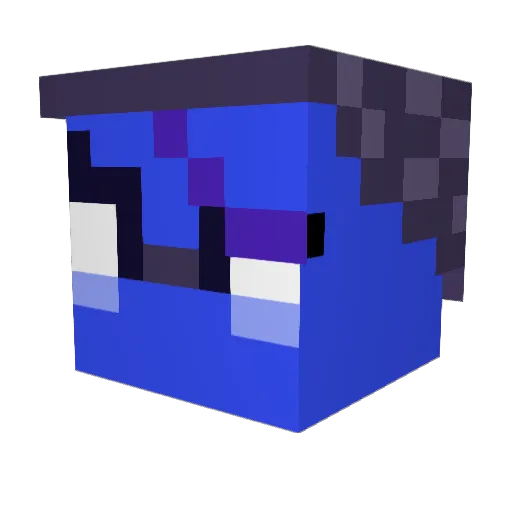 FizzyPop64 Minecraft avatar head, 3D render