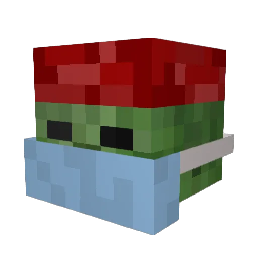 Fizzy_y Minecraft avatar head, 3D render