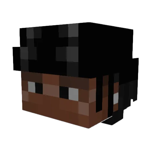 FizzziKalifa Minecraft avatar head, 3D render