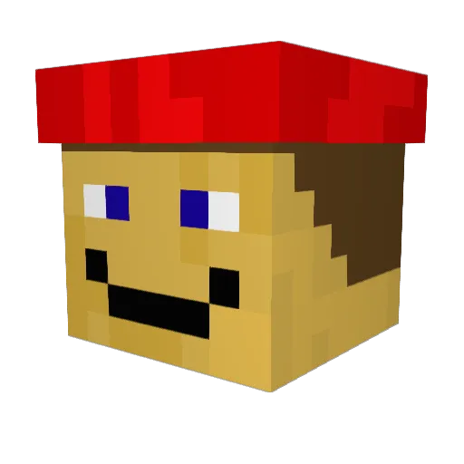 Fizzzzy Minecraft avatar head, 3D render