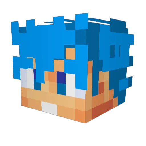 Fjay10 Minecraft avatar head, 3D render