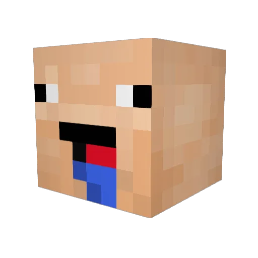 Fjeddy Minecraft avatar head, 3D render