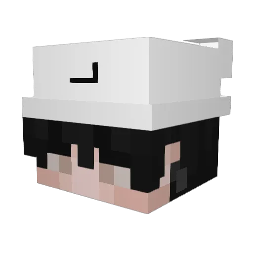 Fkee Minecraft avatar head, 3D render