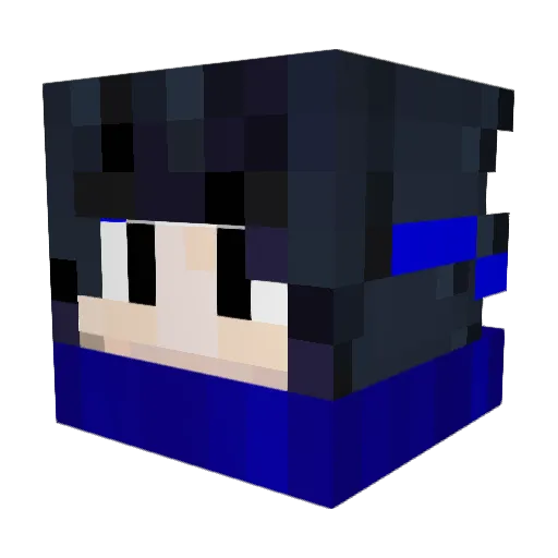 Fkr1v1 Minecraft avatar head, 3D render