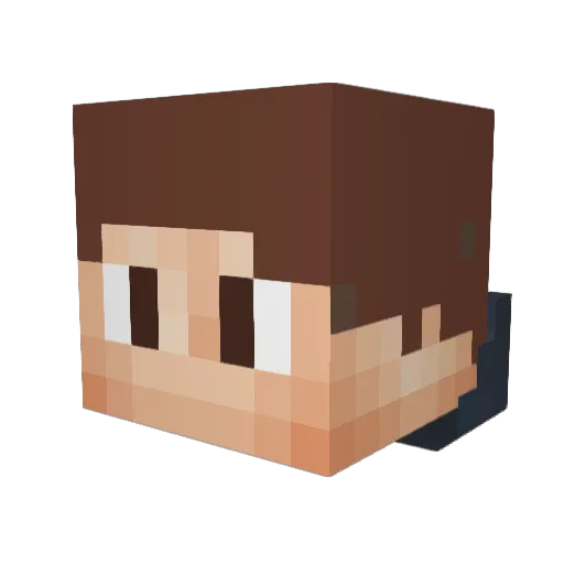Fl0Plays Minecraft avatar head, 3D render