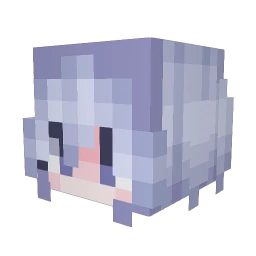 Fl0weRA Minecraft avatar head, 3D render