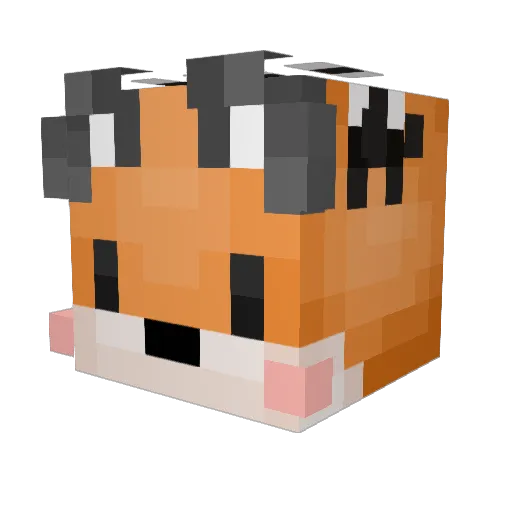 Fl0werg0at Minecraft avatar head, 3D render