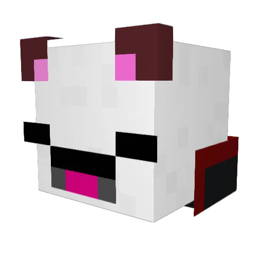 Fl0xke Minecraft avatar head, 3D render