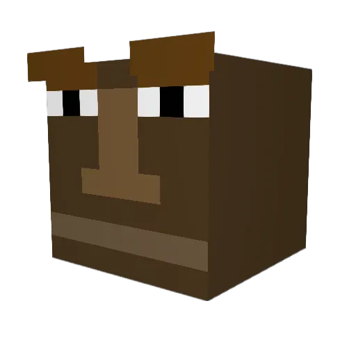 Fl0ydTheBarber Minecraft avatar head, 3D render