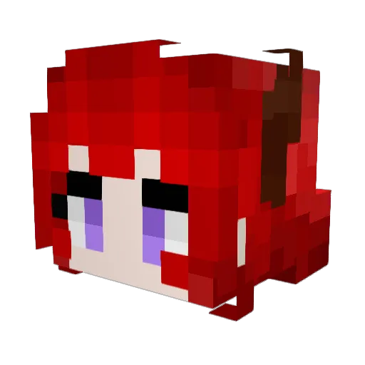 Fl11nt Minecraft avatar head, 3D render