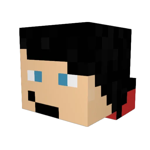 Fl1p0z3r Minecraft avatar head, 3D render