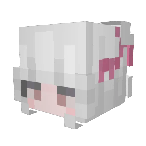 Fl1pzer Minecraft avatar head, 3D render