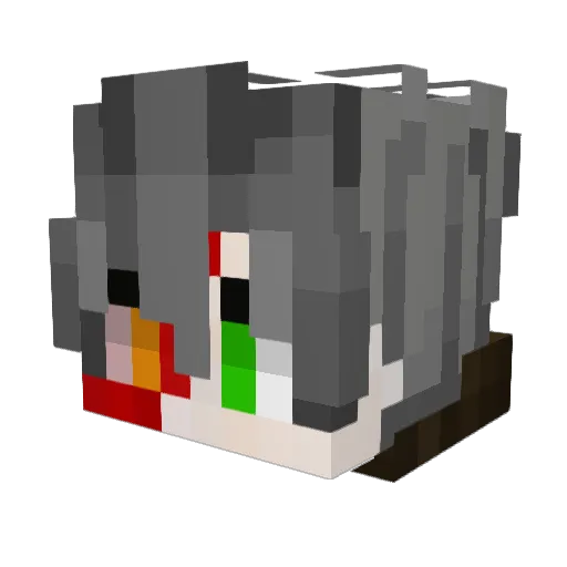 Fl1zz Minecraft avatar head, 3D render