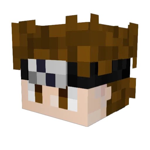 Fl4me22 Minecraft avatar head, 3D render