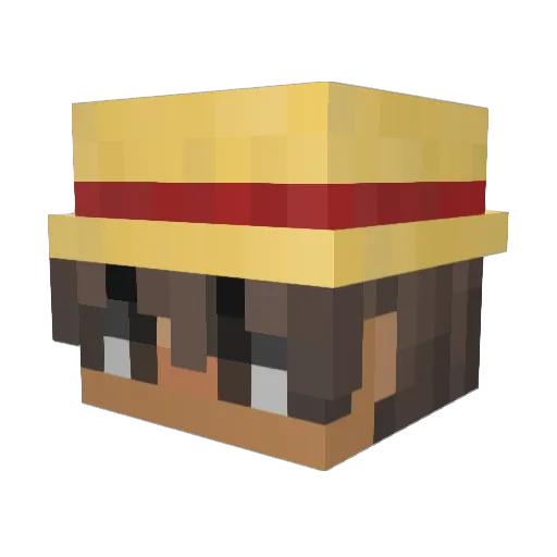 FlO0ss Minecraft avatar head, 3D render