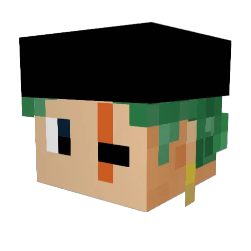 FlO698 Minecraft avatar head, 3D render