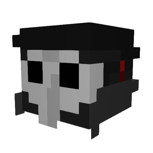 FlSHBALL Minecraft avatar head, 3D render