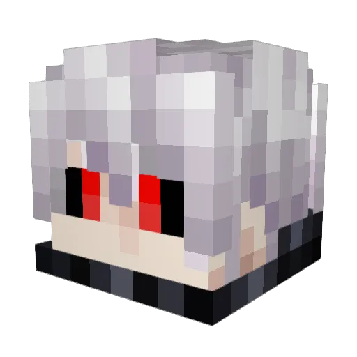 FlaMerBlacK Minecraft avatar head, 3D render