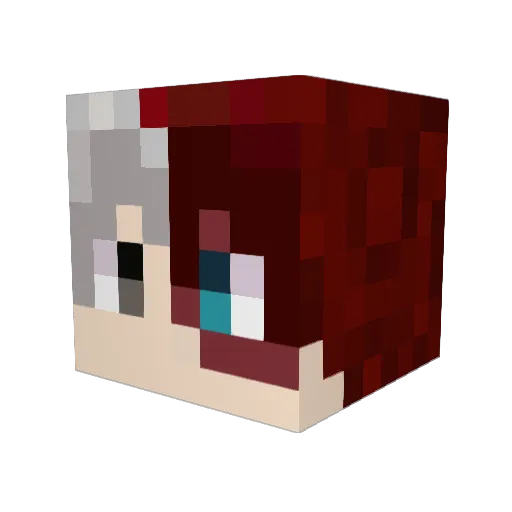 FlaMesXFrozen Minecraft avatar head, 3D render