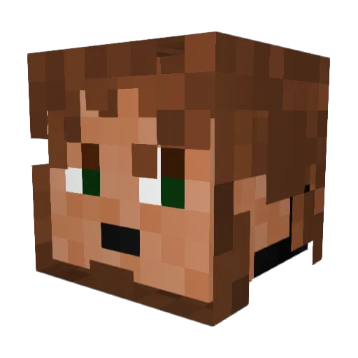 FlaVIanBaubes Minecraft avatar head, 3D render
