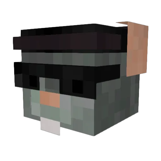 Flaash07 Minecraft avatar head, 3D render