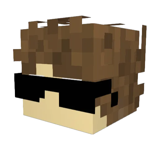 Flaashzin_ Minecraft avatar head, 3D render