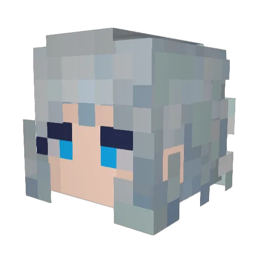 Flaax_io Minecraft avatar head, 3D render