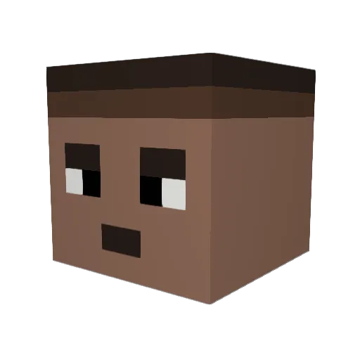 Flaazou Minecraft avatar head, 3D render