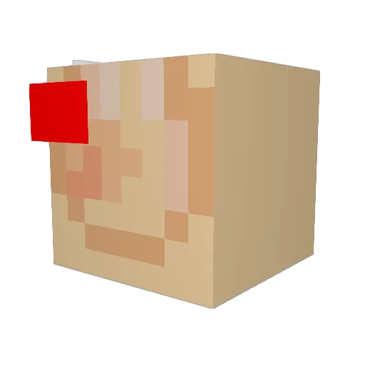 FlabGod Minecraft avatar head, 3D render