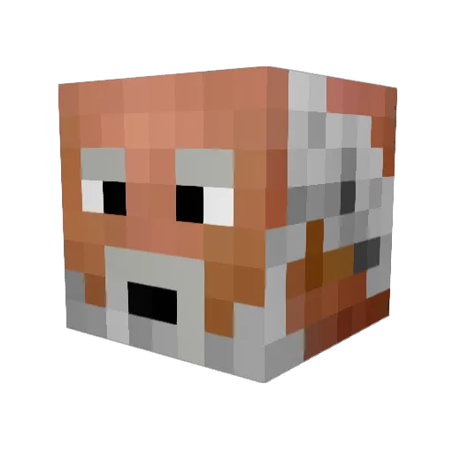 Flabberwak Minecraft avatar head, 3D render