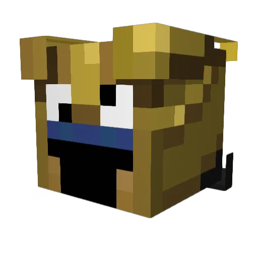 FlaberGast Minecraft avatar head, 3D render