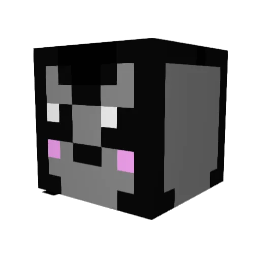 Flabigail Minecraft avatar head, 3D render