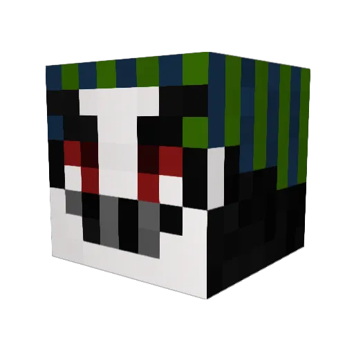 Flabingo Minecraft avatar head, 3D render