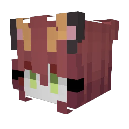 Flabling Minecraft avatar head, 3D render