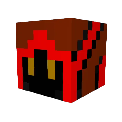Flacarile Minecraft avatar head, 3D render
