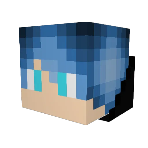 FlaccidMilk Minecraft avatar head, 3D render