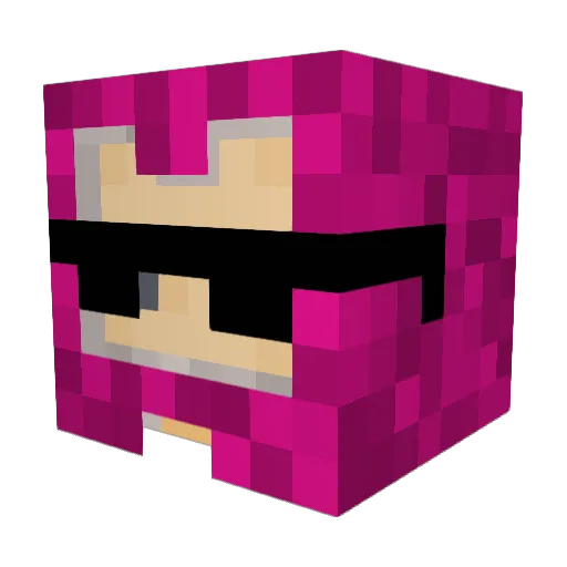 FlacidPlum Minecraft avatar head, 3D render