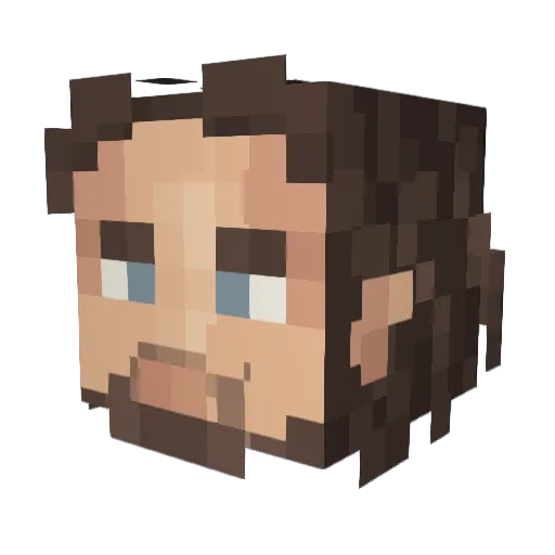 Flacidpancake12 Minecraft avatar head, 3D render
