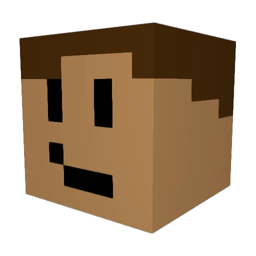 Flacko321 Minecraft avatar head, 3D render
