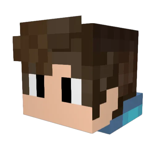 Flaco21a Minecraft avatar head, 3D render
