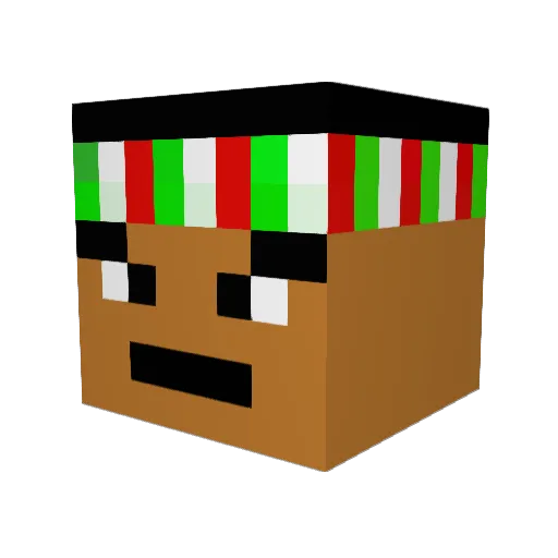 Flaco43 Minecraft avatar head, 3D render