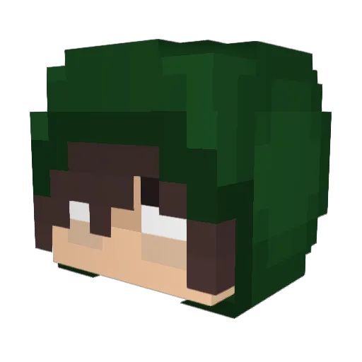 Fladar Minecraft avatar head, 3D render