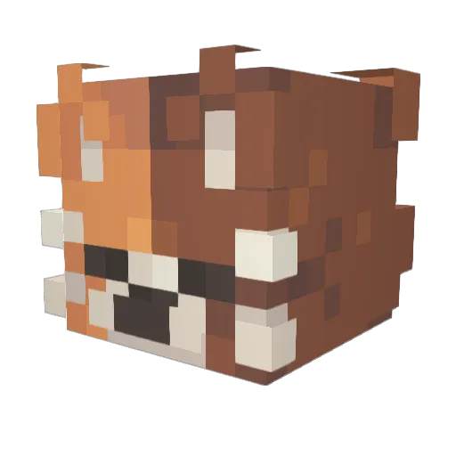 Fladervi Minecraft avatar head, 3D render