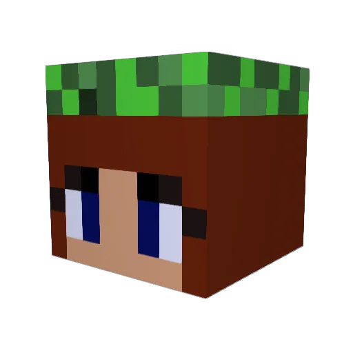 Fladfisk_1 Minecraft avatar head, 3D render