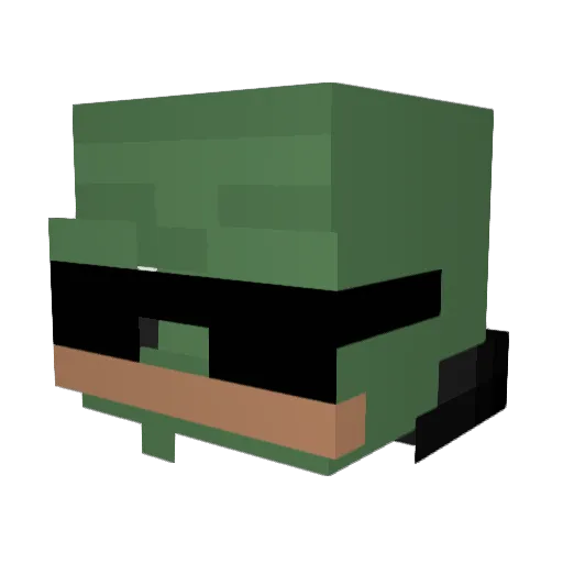 FlaecheKlee Minecraft avatar head, 3D render