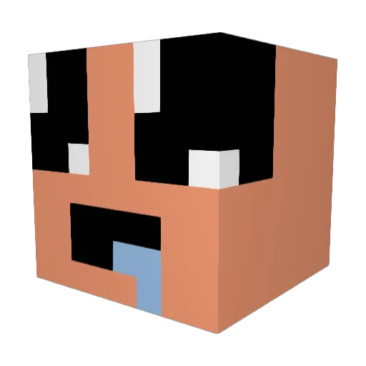 FlaekkerFranz Minecraft avatar head, 3D render