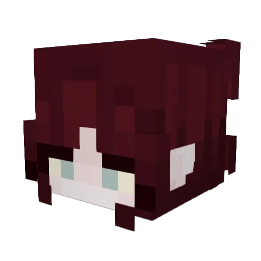 Flaerya Minecraft avatar head, 3D render